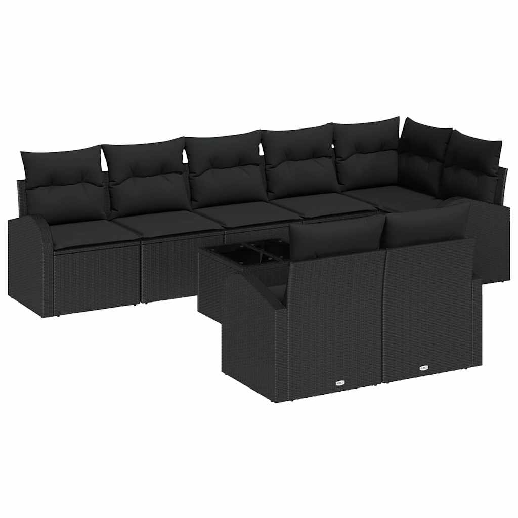 Set Divano da Giardino 9 pcs polyrattan
