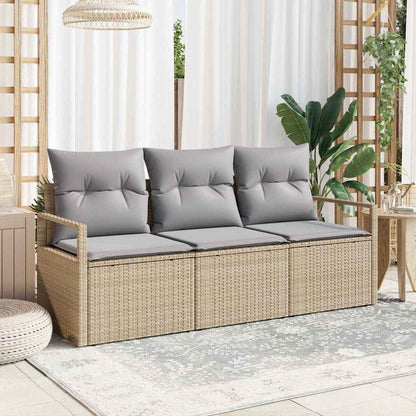 Set di divani 3 pcs Beige polyrattan