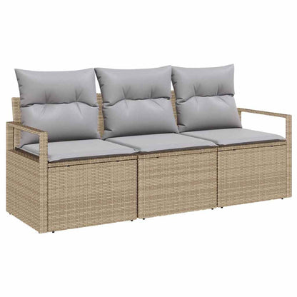 Set di divani 3 pcs Beige polyrattan