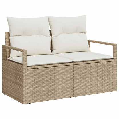 Set di divani con cuscino 6 pcs Beige polyrattan