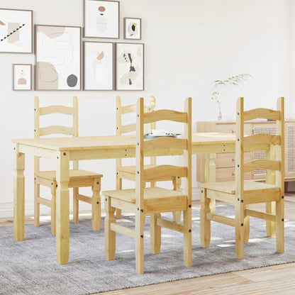 Set da Pranzo 5 pz Panama in Legno Massello di Pino