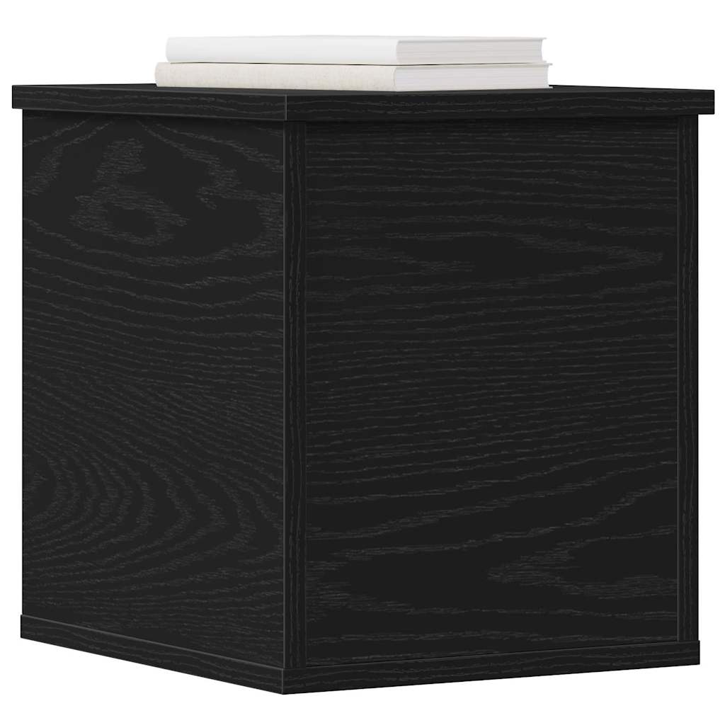 Scatola di Stoccaggio Rovere Nero 30 x 35 x 35 cm