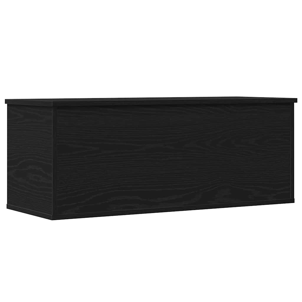 Scatola di Stoccaggio Rovere Nero 90 x 35 x 35 cm