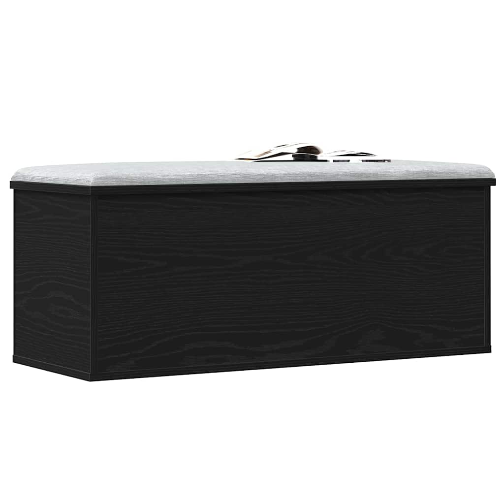 Scatola di Stoccaggio Rovere Nero 90 x 35 x 35 cm