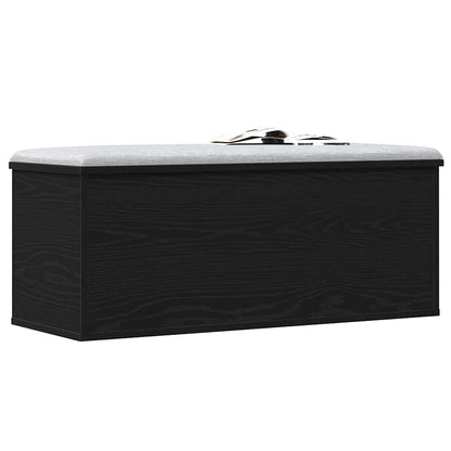 Scatola di Stoccaggio Rovere Nero 90 x 35 x 35 cm