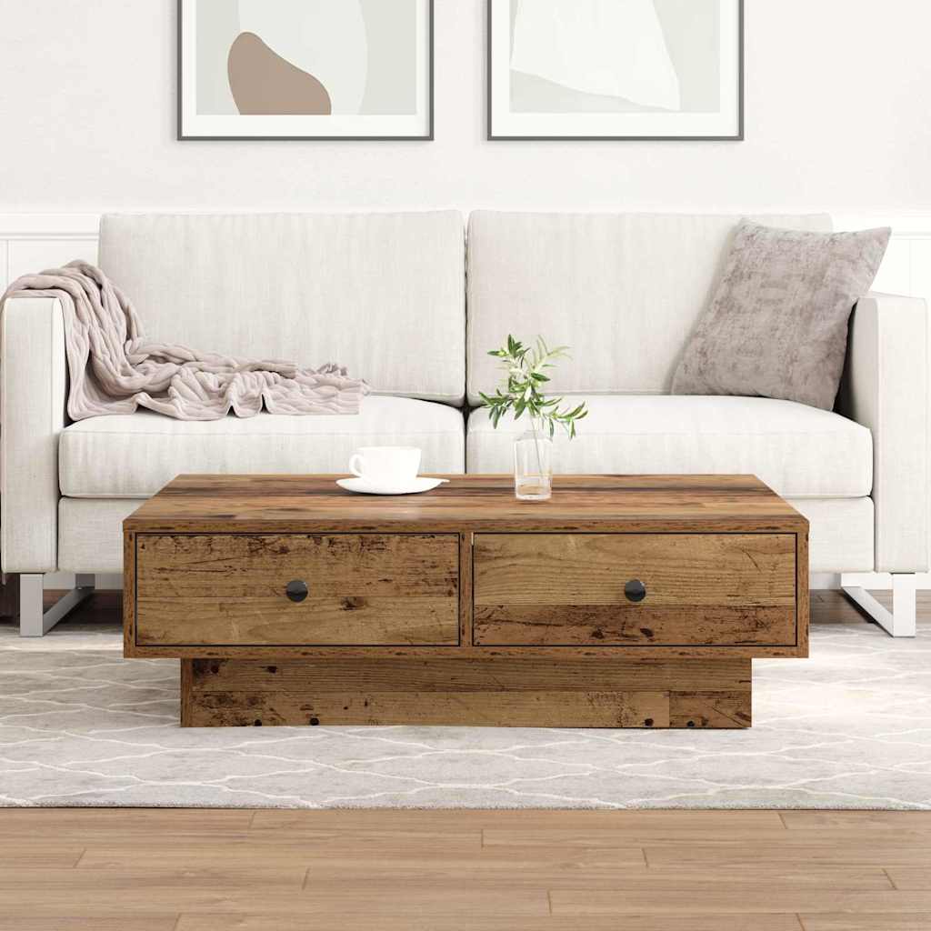 Tavolino da salotto Legno vecchio 90 x 90 x 28 cm