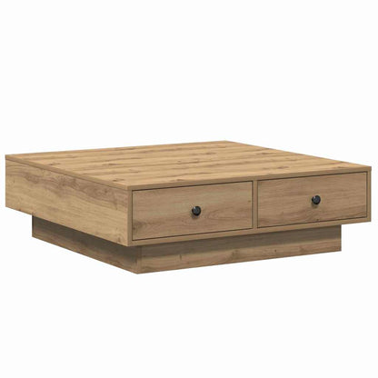 Tavolino da salotto Rovere artigianale 90 x 90 x 28 cm