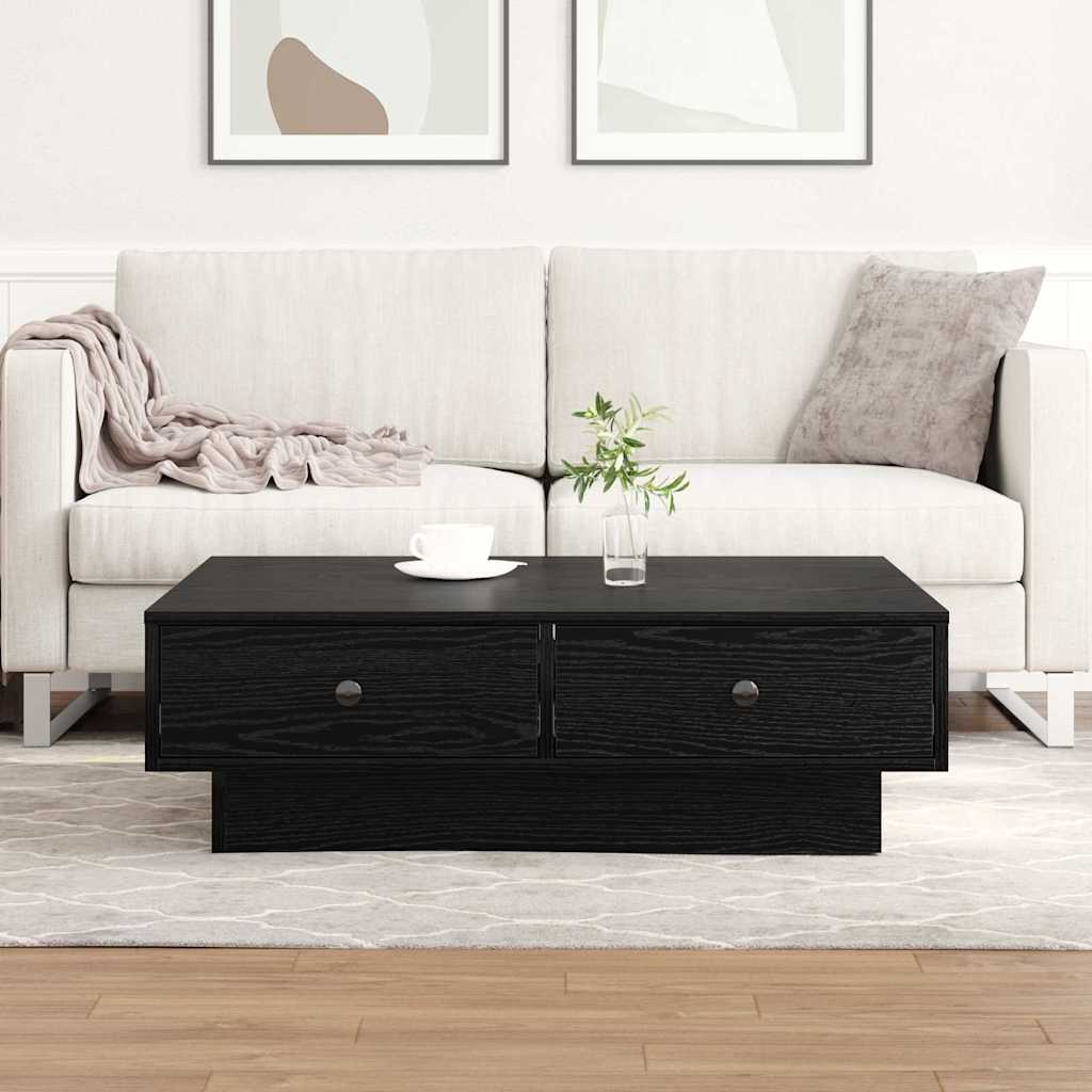 Tavolino da salotto Rovere Nero 90 x 90 x 28 cm