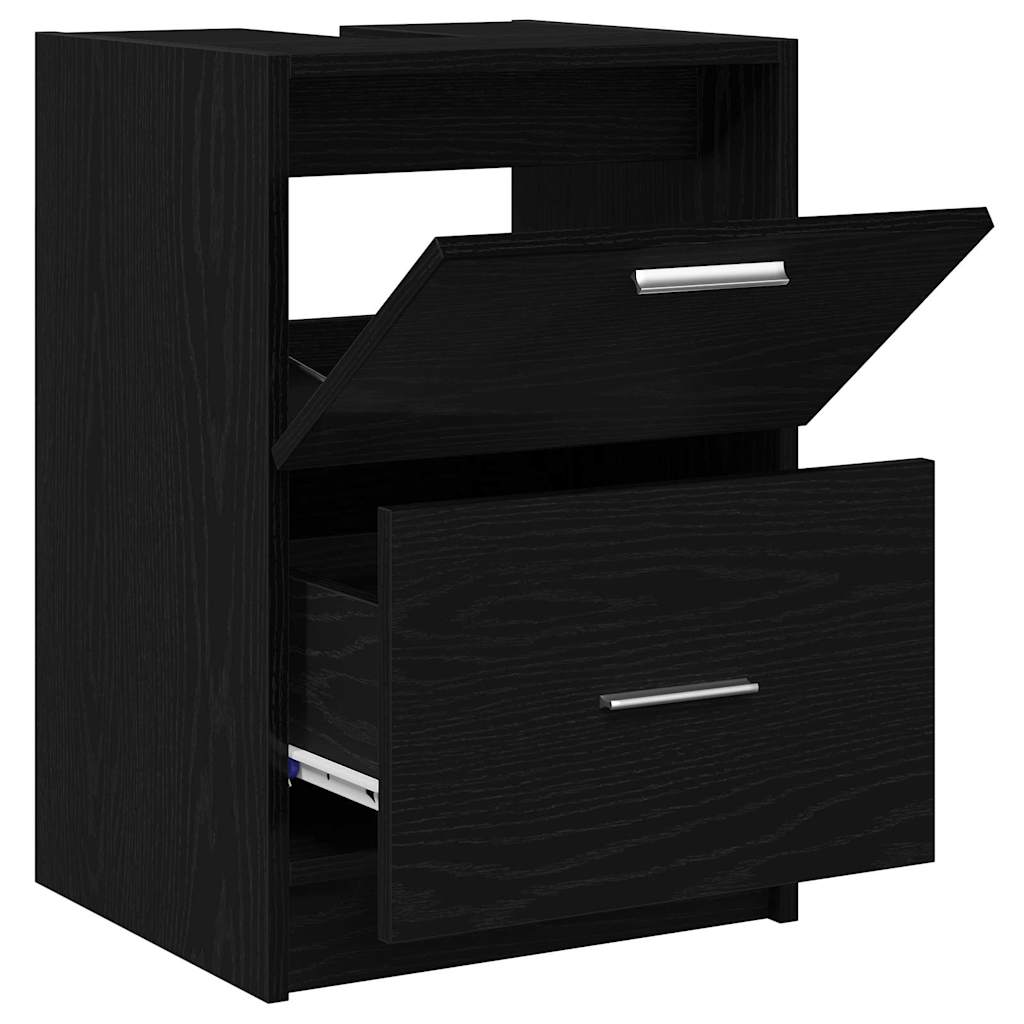 Mobile da Bagno Rovere Nero 40 x 37 x 59 cm Legno multistrato