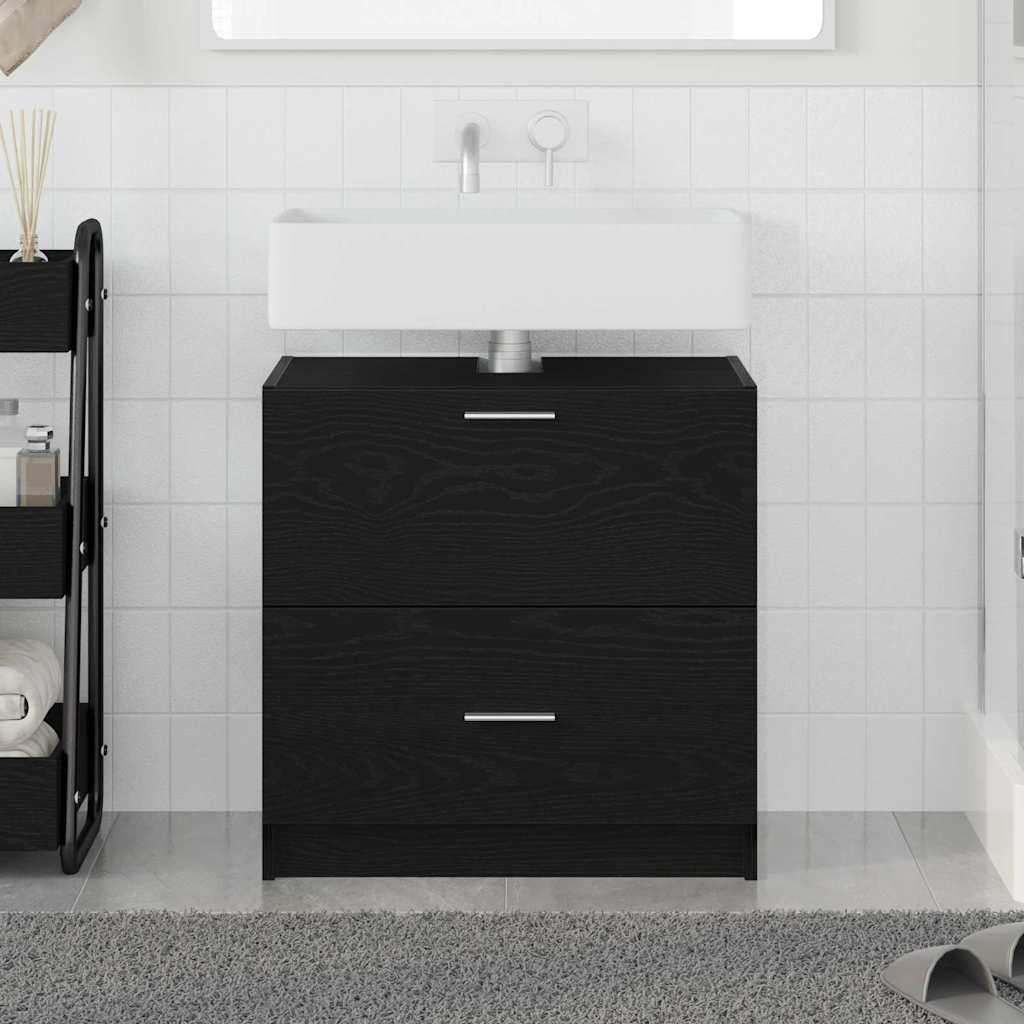 Mobile da Bagno Rovere Nero 59 x 37 x 59 cm Legno multistrato