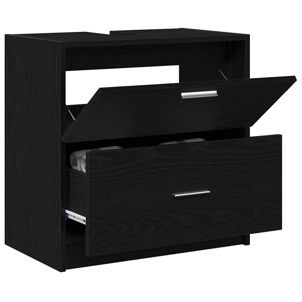 Mobile da Bagno Rovere Nero 59 x 37 x 59 cm Legno multistrato