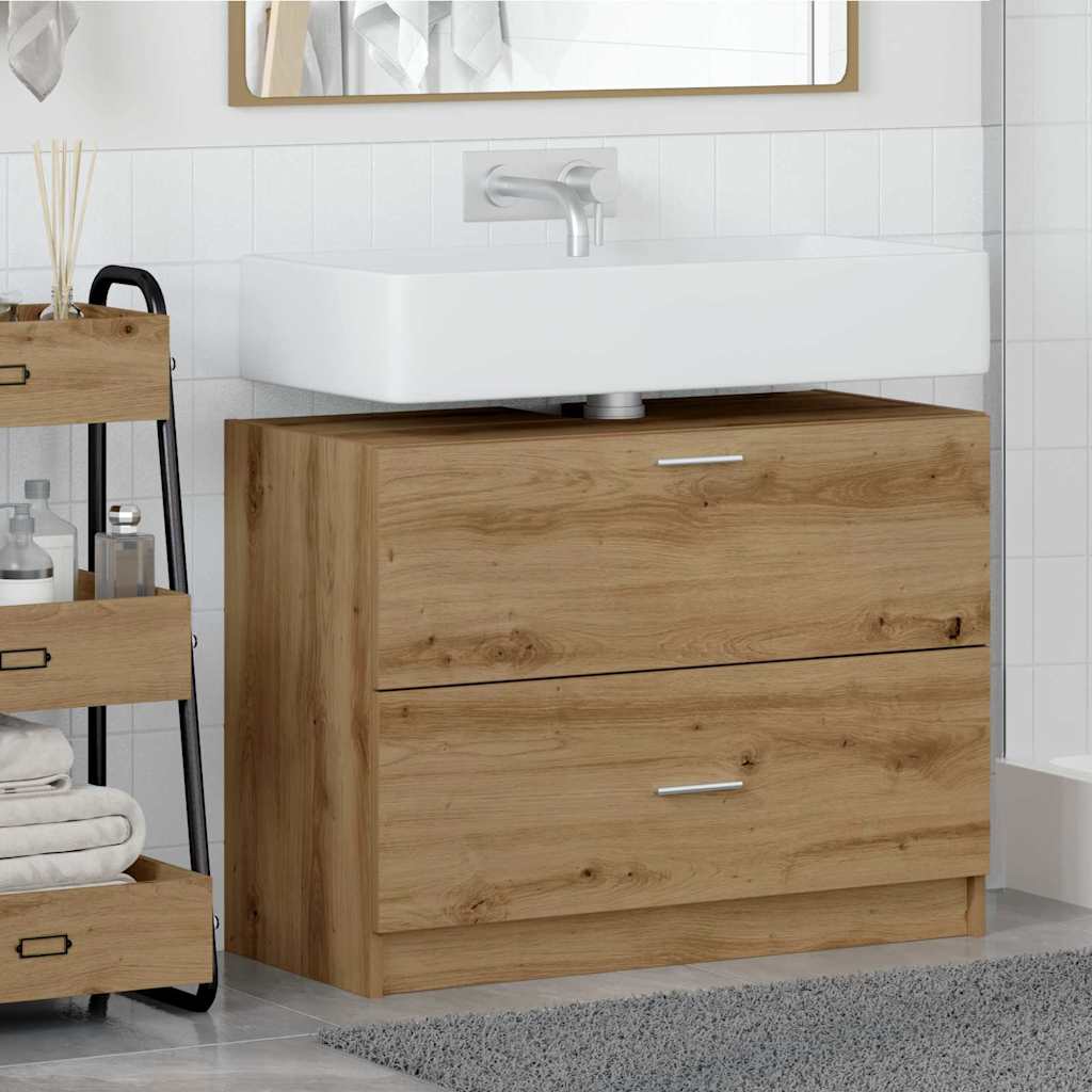 Mobile da Bagno con cassetto Rovere artigianale 78 x 37 x 59 cm