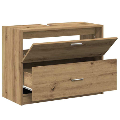 Mobile da Bagno con cassetto Rovere artigianale 78 x 37 x 59 cm