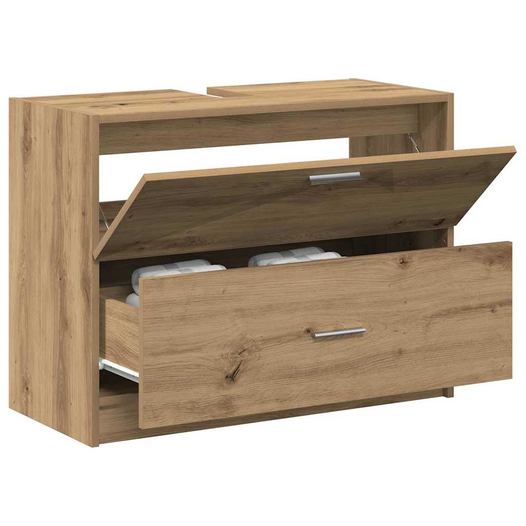 Mobile da Bagno con cassetto Rovere artigianale 78 x 37 x 59 cm