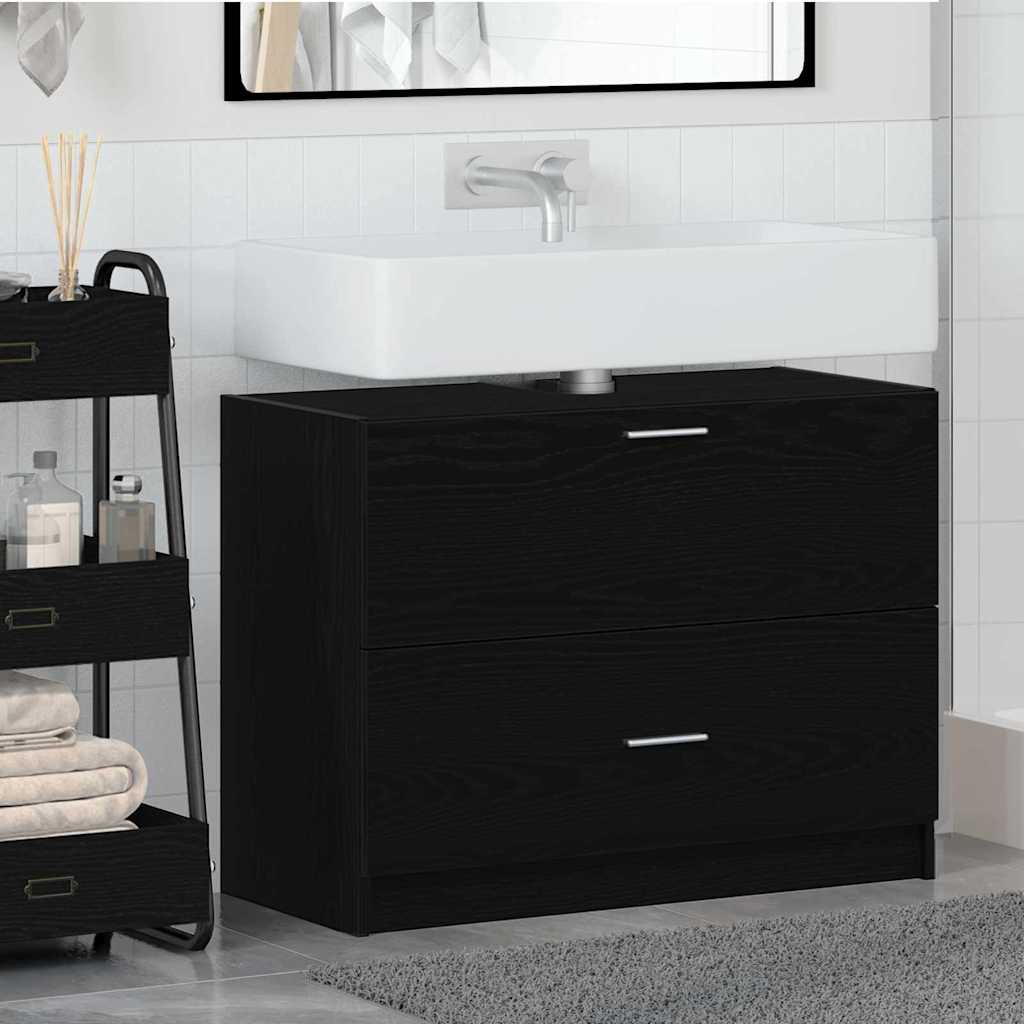 Mobile da Bagno Rovere Nero 78 x 37 x 59 cm Legno multistrato