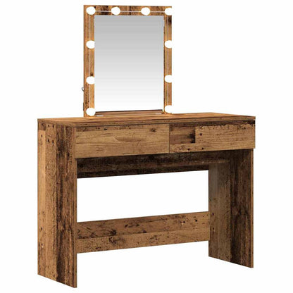 Tavolo da Trucco con cassetto Legno vecchio 100 x 40 x 130 cm