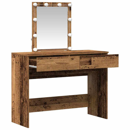 Tavolo da Trucco con cassetto Legno vecchio 100 x 40 x 130 cm