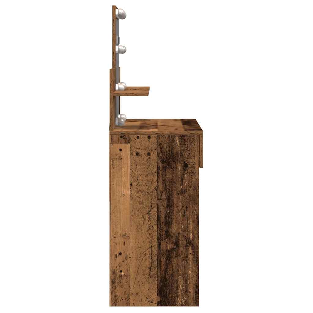 Tavolo da Trucco con cassetto Legno vecchio 100 x 40 x 130 cm