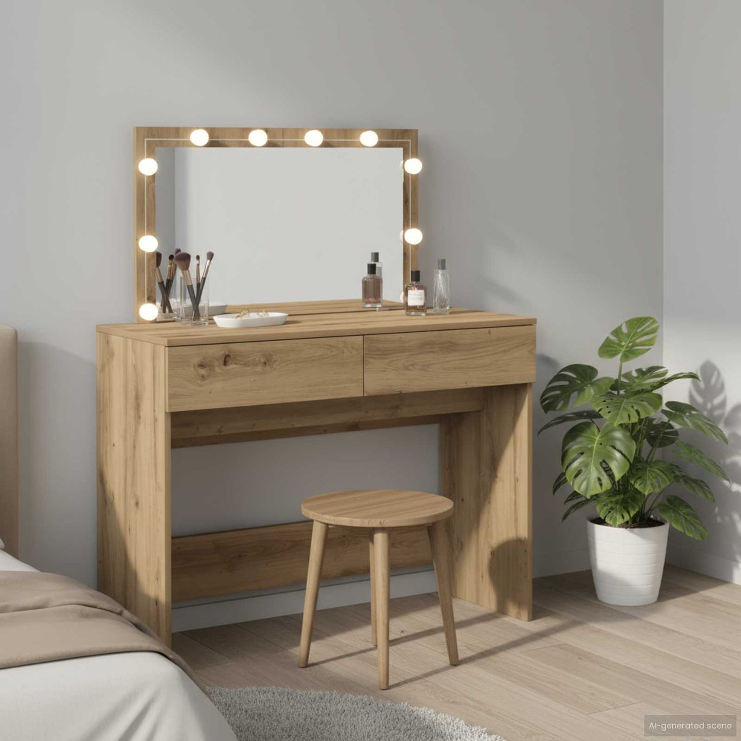 Tavolo da Trucco Rovere artigianale 100 x 40 x 120 cm
