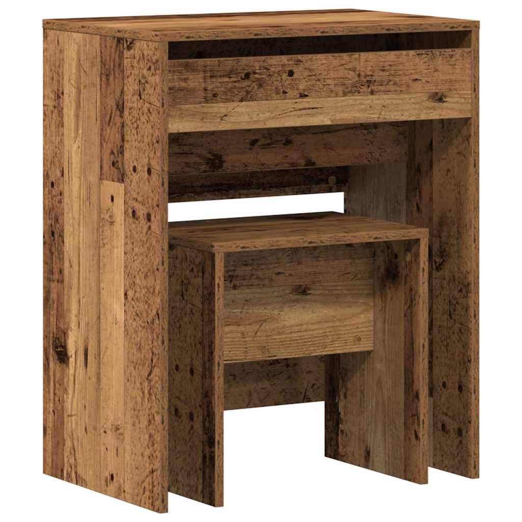 Tavolo da Trucco con cassetto Legno vecchio 60 x 40 x 75 cm
