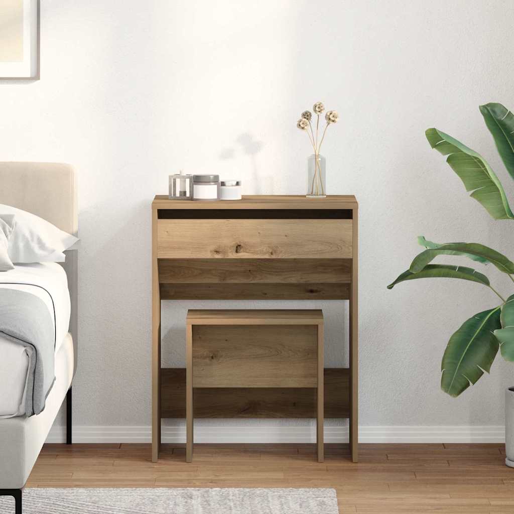 Tavolo da Trucco rovere artigianale 60 x 40 x 75 cm
