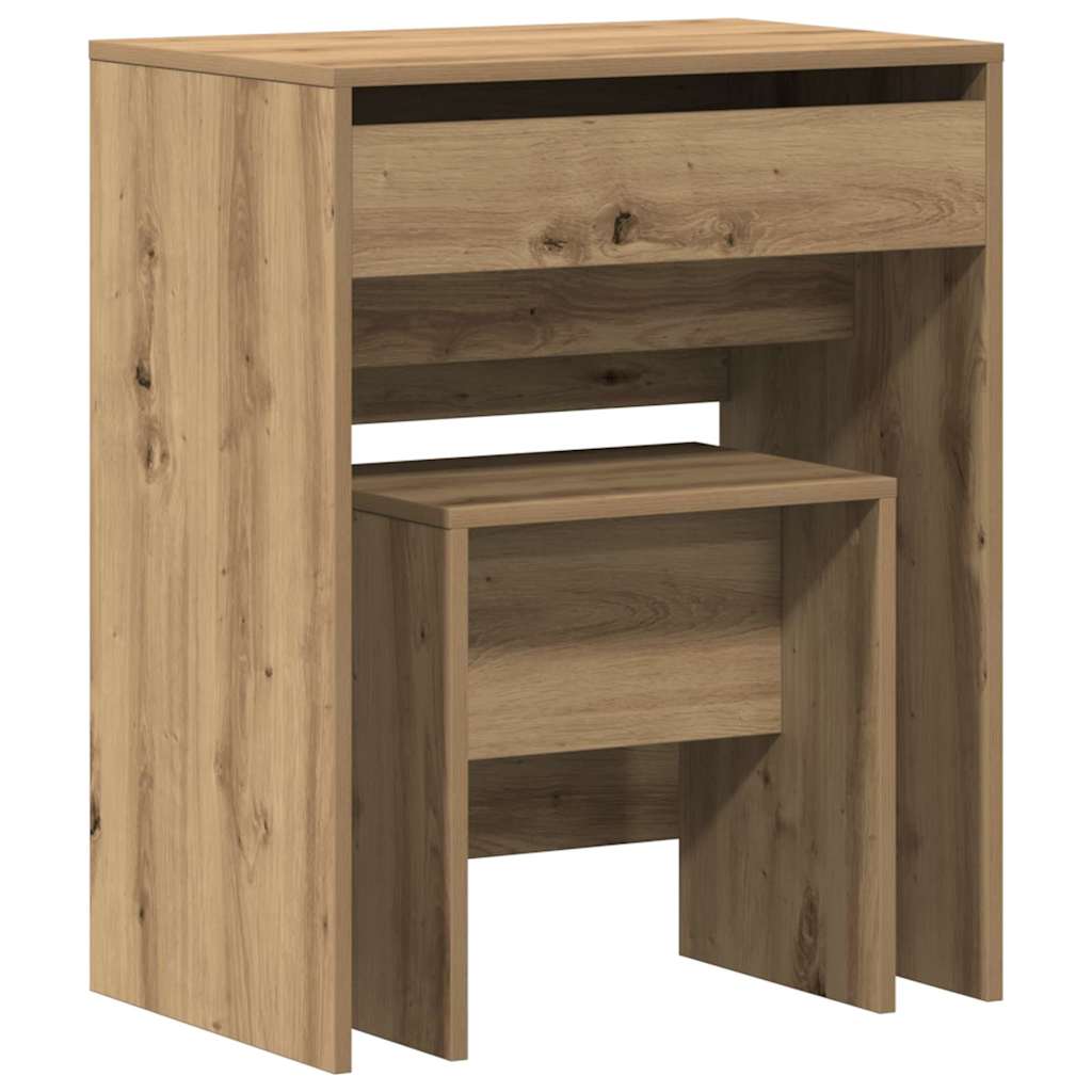 Tavolo da Trucco rovere artigianale 60 x 40 x 75 cm