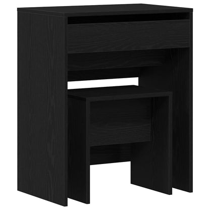 Tavolo da Trucco Rovere nero 60 x 40 x 75 cm Legno multistrato
