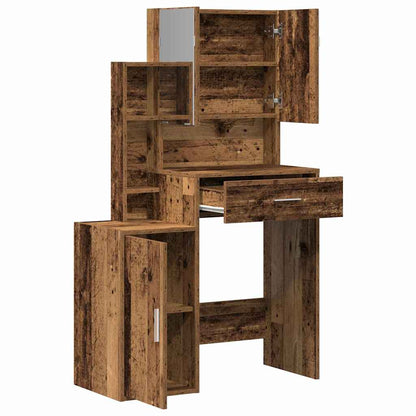 Tavolo da Trucco con cassetto Legno vecchio 80 x 35 x 132 cm