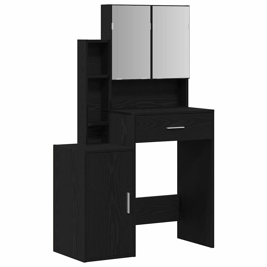 Tavolo da Trucco Rovere Nero 80 x 35 x 132 cm Legno multistrato