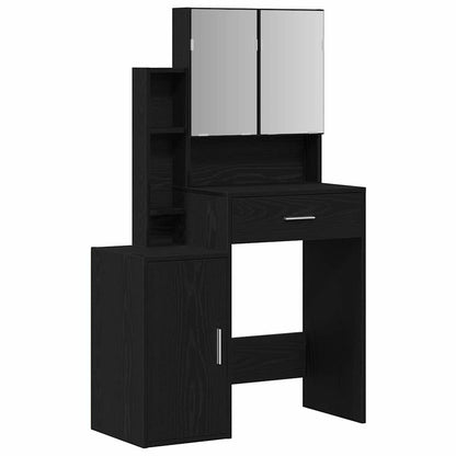 Tavolo da Trucco Rovere Nero 80 x 35 x 132 cm Legno multistrato