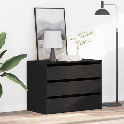 Mobile con Cassetti Nero 80 x 41 x 58 cm Legno multistrato
