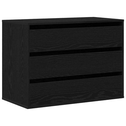 Mobile con Cassetti Nero 80 x 41 x 58 cm Legno multistrato