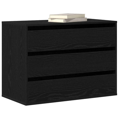 Mobile con Cassetti Nero 80 x 41 x 58 cm Legno multistrato