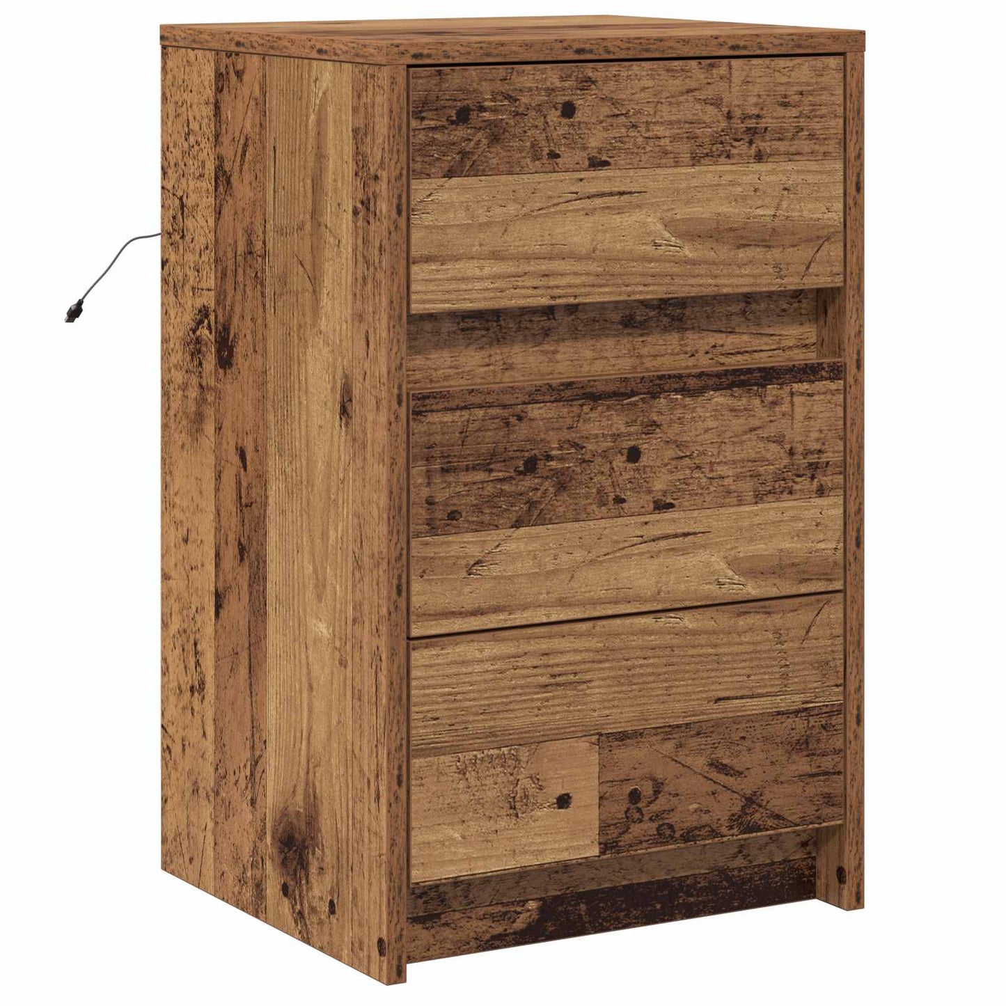 Armadio da Notte con cassetto Legno vecchio 38 x 34 x 61 cm