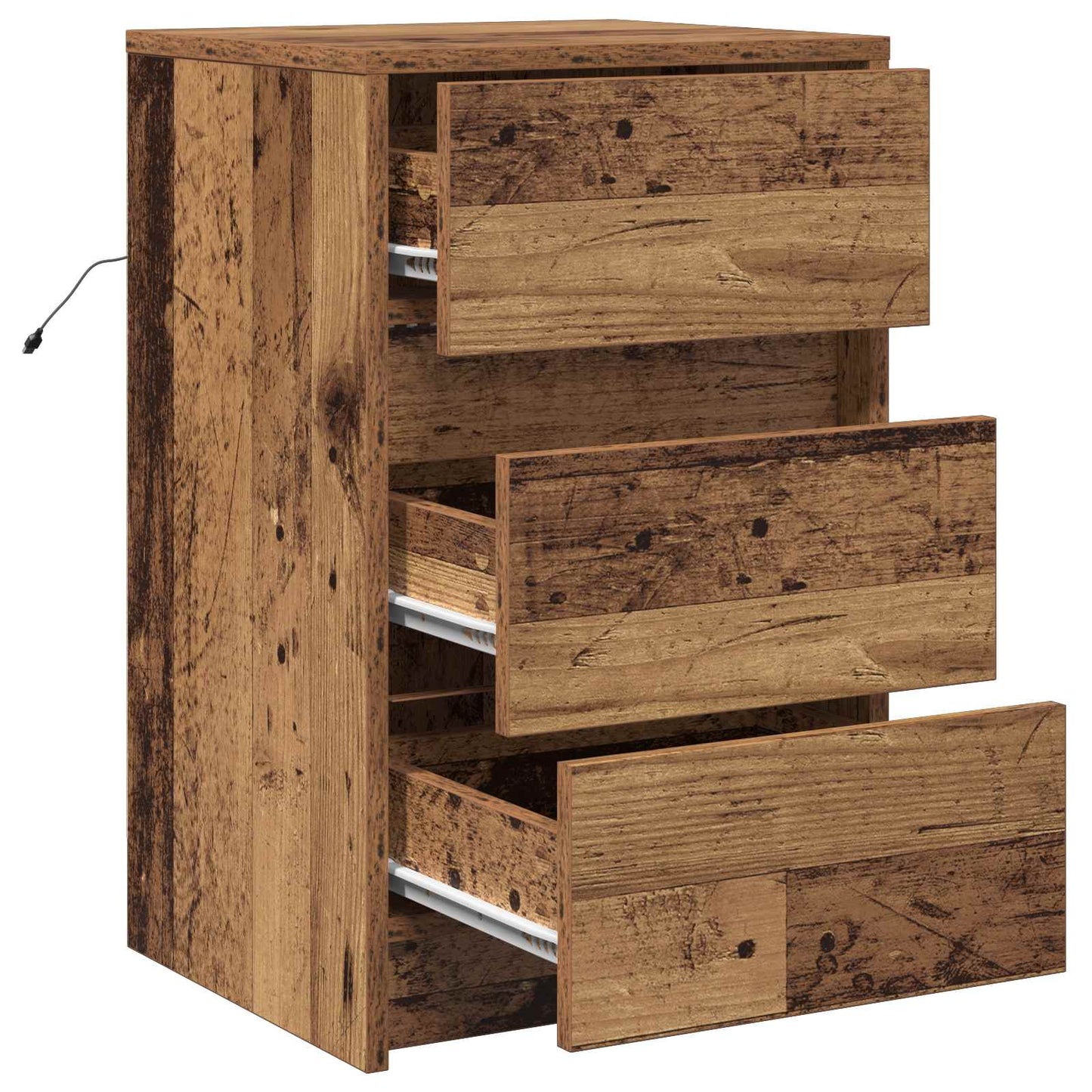 Armadio da Notte con cassetto Legno vecchio 38 x 34 x 61 cm