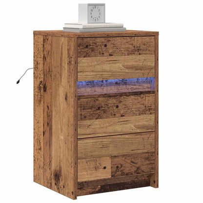Armadio da Notte con cassetto Legno vecchio 38 x 34 x 61 cm