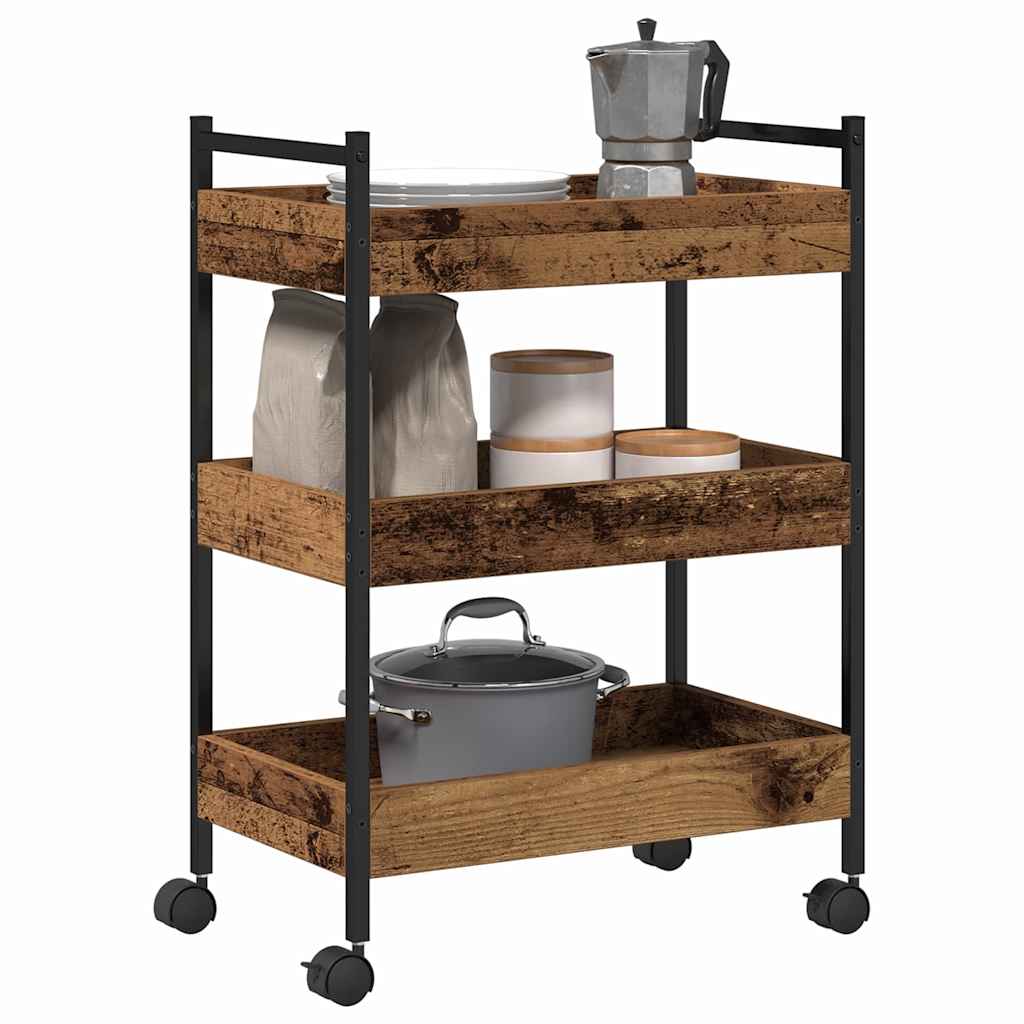 Carrello da Cucina Legno vecchio 50 x 30 x 70 cm