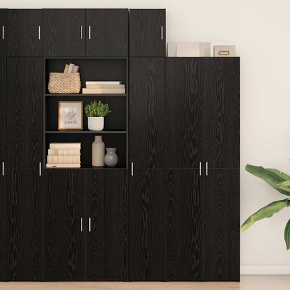 Mobiletto a muro Rovere Nero 30 x 42.5 x 39.5 cm