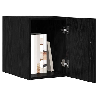 Mobiletto a muro Rovere Nero 30 x 42.5 x 39.5 cm