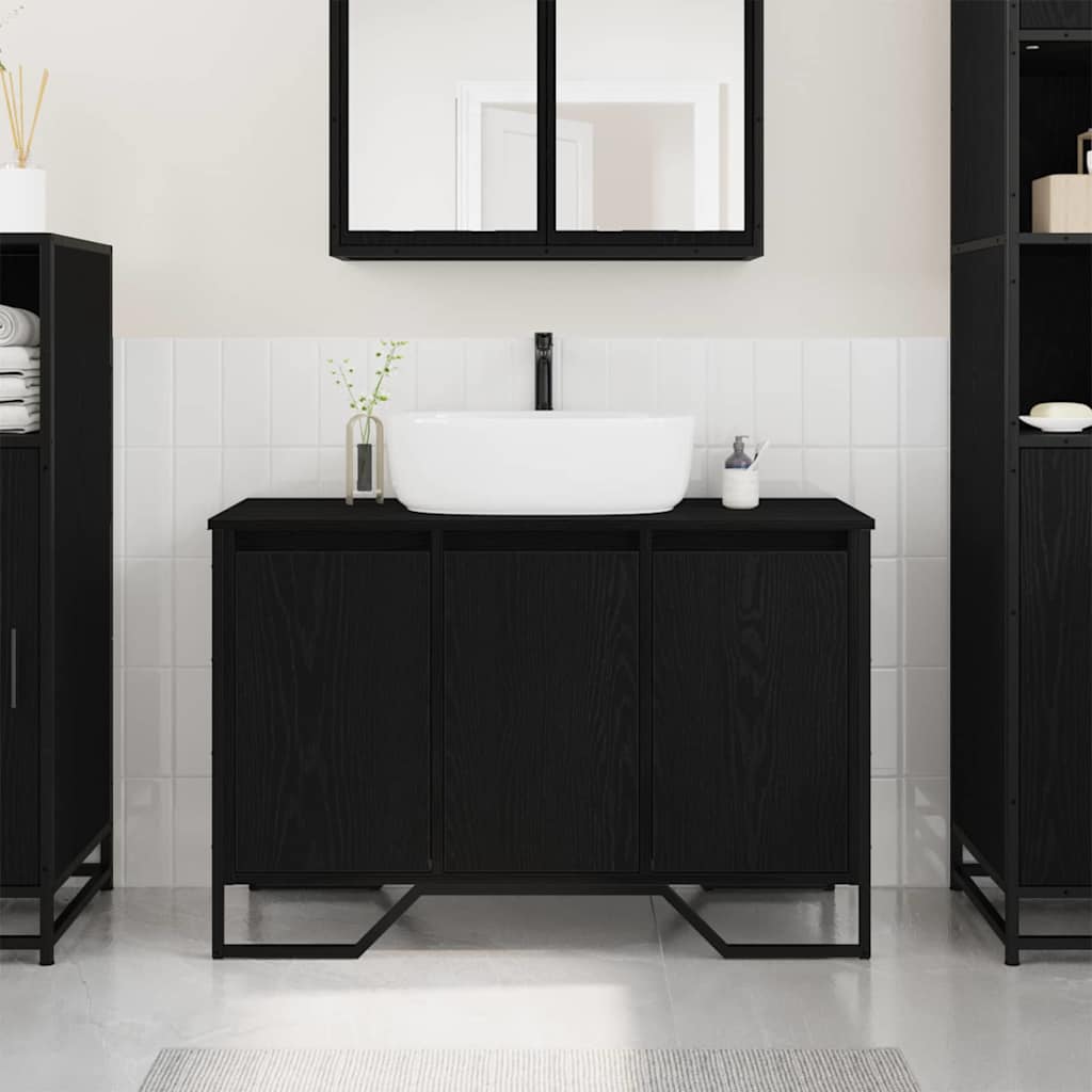 Mobiletto per Lavabo Altro Rovere Nero 91 x 35 x 60 cm