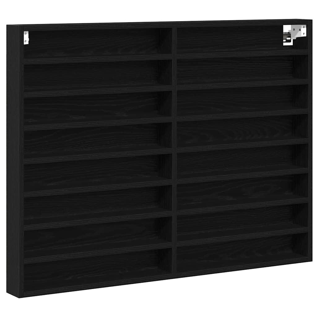 Vetrina Rovere Nero 100 x 8,5 x 75 cm Legno multistrato