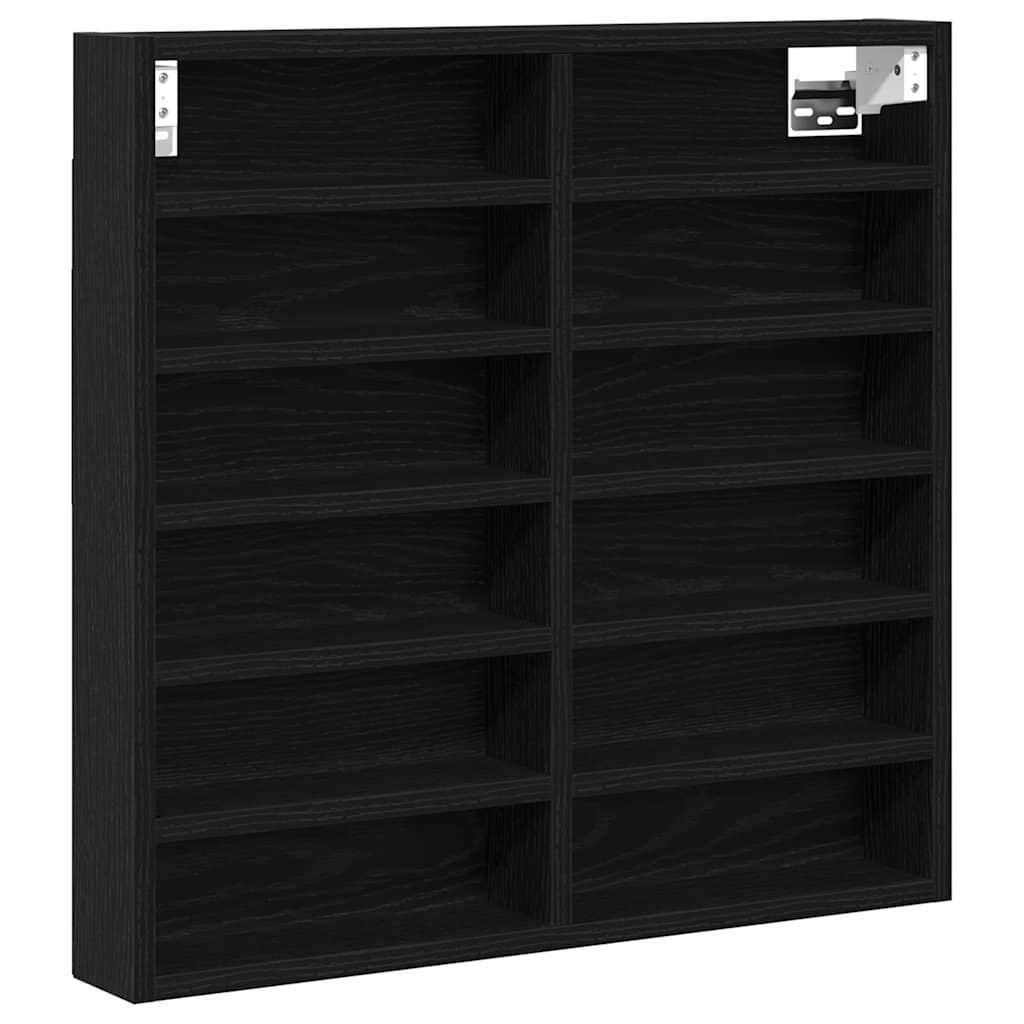 Vetrina Rovere Nero 60 x 8,5 x 58 cm Legno multistrato