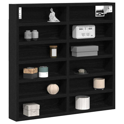 Vetrina Rovere Nero 60 x 8,5 x 58 cm Legno multistrato