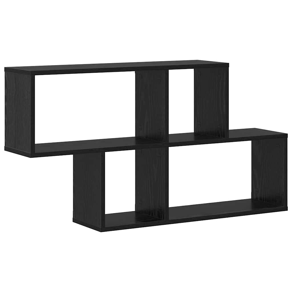 Scaffale da parete con lo scaffale Nero Legno multistrato