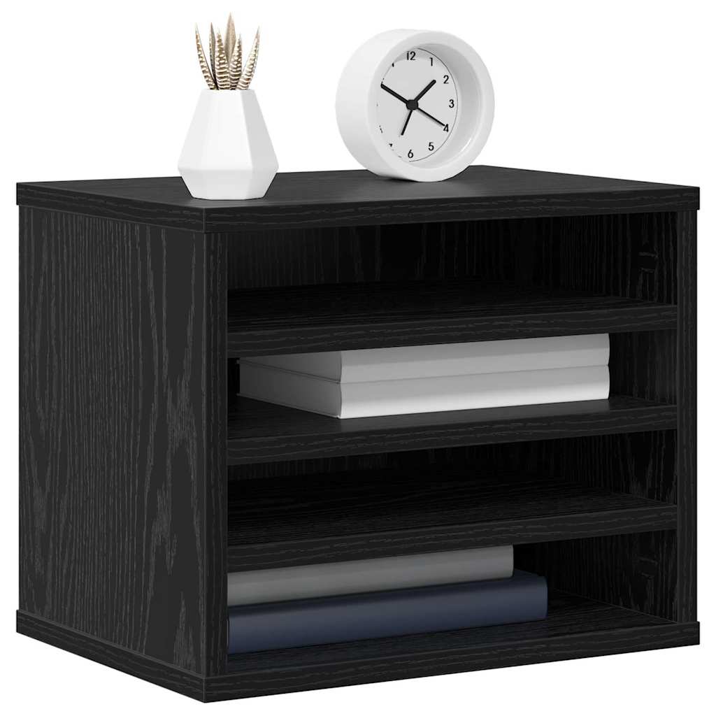 Organizzatore da scrivania Rovere Nero 36 x 26 x 29,5 cm