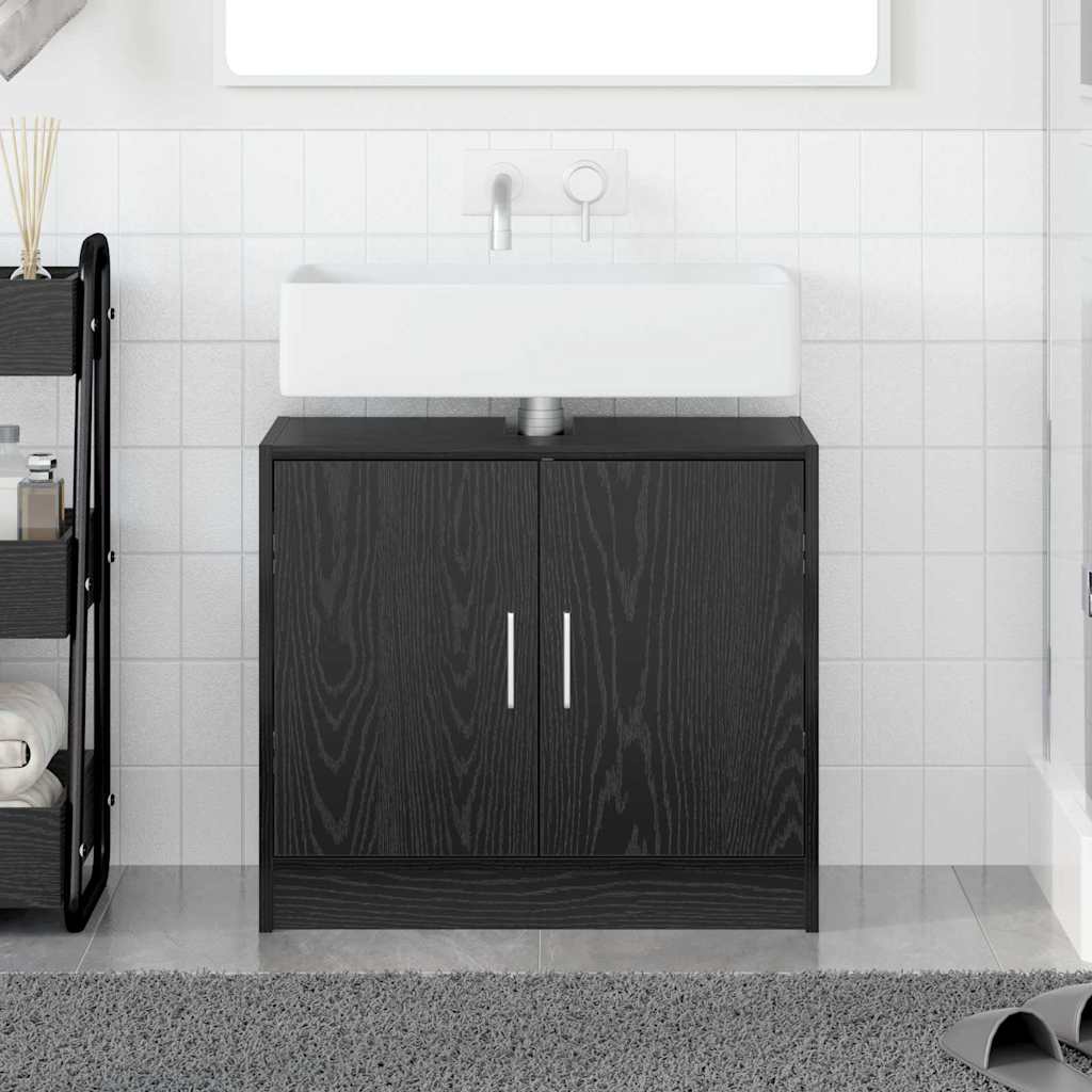 Mobile da Bagno Rovere Nero 63 x 29 x 55 cm Legno multistrato