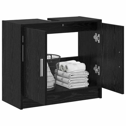 Mobile da Bagno Rovere Nero 63 x 29 x 55 cm Legno multistrato