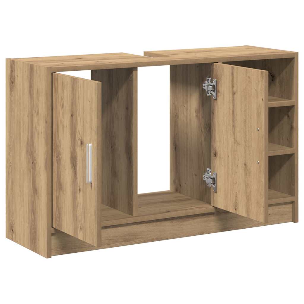 Mobile da Bagno con porta Rovere artigianale 90 x 29 x 55 cm