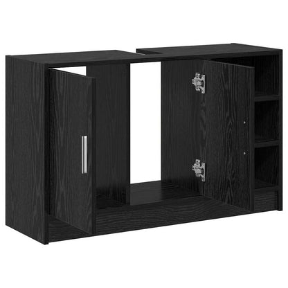 Mobile da Bagno Rovere Nero 90 x 29 x 55 cm Legno multistrato