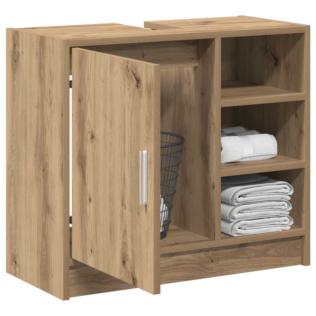 Mobile da Bagno con porta Rovere artigianale 63 x 29 x 55 cm